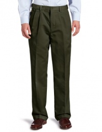 Dockers Men's Comfort Khaki D4 Relaxed Fit Pleated Pant, Olive, 40x29