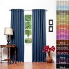 Solid Thermal Insulated Blackout Curtain 84L- 1 Set-NAVY