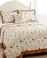 Relax upon a blooming bed of springtime florals, no matter what the season! The Savannah quilt charms your room with soft quilting and beautifully embroidered blossoms for a sweet and soothing ambiance. (Clearance)