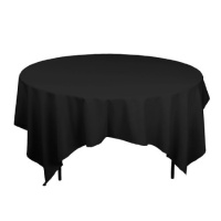 85 in. Square Polyester Tablecloth Black