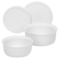 Corningware French White 4-Piece Round Mini Value Pack, Includes 2-1/2-Quart Round Dish