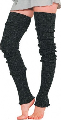 Super Long Cable Knit Leg Warmers in Your Choice of Black, Charcoal Heather, Burgundy or Ivory By Foot Traffic