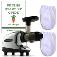 Omega 8006 Juicer 220 Volts+ 2 Nut Milk Bags + Ebook - Juicing Start Up Guide - Low RPM Masticating Nutrition Station, Heavy Duty HD j8006