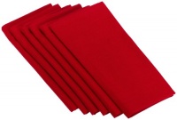 DII Everyday Basic Napkin Set of 6, Tango Red