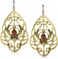 Lucky Brand Gold Set Stone Openwork Earrings