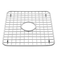 InterDesign Sink Grid with Hole, Polished Stainless Steel, 12.75x11 inches