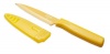 Kuhn Rikon 4-Inch Nonstick Colori Serrated Paring Knife, Yellow