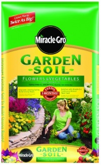 Miracle-Gro 73451300 Garden Soil For Flowers & Vegetables Mixing Bag, 1-Cubic-Foot