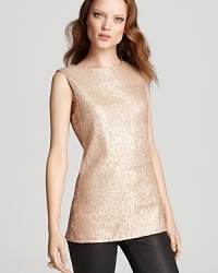 Matte sequins lend unexpected brilliance to Susana Monaco's sleeveless tunic, rich with understated glamour.