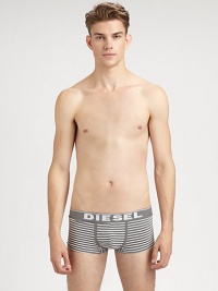 Crafted and shaped in stretch cotton for everyday wear, this classic brief showcases sporty stripes with a signature elastic logo waistband.Elastic logo waistband95% cotton/5% elastaneMachine washImported