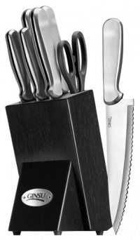 Ginsu Kotta Series 8-Piece Japanese 420J2 Stainless Steel Knife Set with Black Block 4878