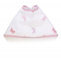 aden + anais 100% Cotton Muslin Burpy Bib, Girls and Swirls