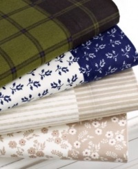 Martha Stewart Collection Bedding, Coordinating Flannel King Sheet Set