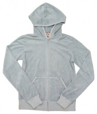 Juicy Couture Terry Zip Hoodie Washed Blue Plain