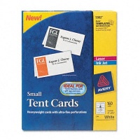 Avery Small Tent Cards, 2 x 3.5 Inches, White,  Box of 160 (5302)