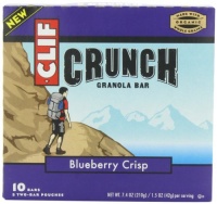 Clif Crunch Granola Bar, Blueberry Crisp, 5 Two-Bar Pouches