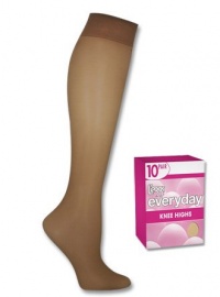 L'eggs Everyday Knee Highs ST 10 Pair Off Black OneSize