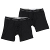 Calvin Klein Men's Microfiber Stretch 2 Pack Boxer Brief, Black, Large