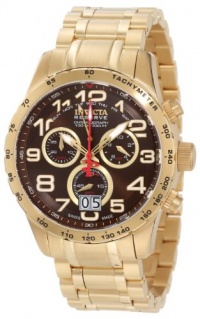 Invicta Men's 10742 Reserve Chronograph Brown Dial 18k Gold Ion-Plated Stainless Steel Watch