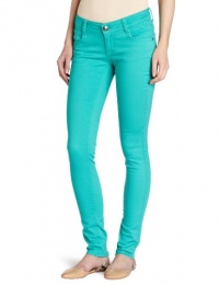 Southpole Juniors Basic Stretch Twill Color Skinny Jeans, Turquoise, 7