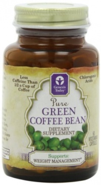 Green Coffee Bean Extract, 400mg Per Capsule, 60 Vegetarian Capsules, 100% Pure All Natural Formula, (Contains 50% Chlorogenic Acids)