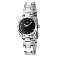 ESQ by Movado Women's 7101355 Sport Classic Stainless-Steel with Diamonds Black Round Dial Watch