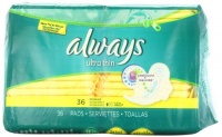 Always Ultra Thin with Flexi-Wings, 36-Count (Pack of 2)