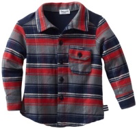 Splendid Littles Baby-Boys Newborn Woven Plaid Stripe Button Down, Shore, 3-6 Months