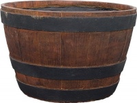 Dynamic Design PBB1706OS Wine Barrel 17-Inch Country Manor-Polylam4, Oak/Steel