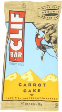 Clif Bar Energy Bar, Carrot Cake, 2.4-Ounce Bars, 24 Count