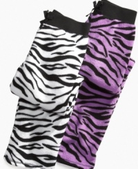 She'll love owning pants that feel as soft and warm as her favorite stuffed animal: Tiger-stripe plush woobie pants from Planet Gold.