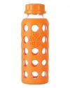 Lifefactory 9-Ounce Glass Beverage Bottle, Orange