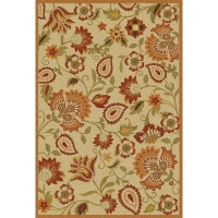 Safavieh Blossom Collection BLM862A Handmade Beige and Multi Hand Spun Wool Area Rug, 8-Feet by 10-Feet