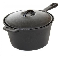 Cajun Cookware Pots 3-quart Seasoned Cast Iron Sauce Pot - Gl10491bs