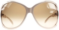 Gucci Women's 3509/S Round Sunglasses,Beige Frame/Brown Gradient Lens,One Size