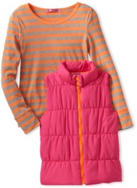 Energie Girls 7-16 - Makenzie Neon Puffer Vest, Pink, X-Large