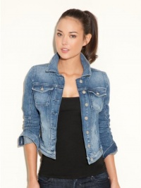 GUESS Brittney Denim Jacket, LIGHT OLDIES WASH (LARGE)