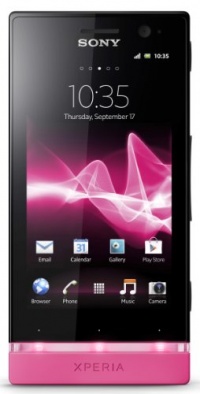 Sony Xperia U ST25A-BP Unlocked Phone with Android 2.3 OS and 3.5-Inch Touchscreen--U.S. Warranty (Black/Pink)