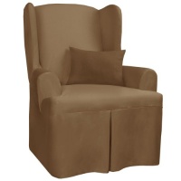 Maytex Mills Canvas Slipcover for Wing Chair, Beige