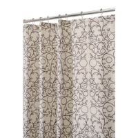 InterDesign Twigz 72-Inch by 72-Inch Shower Curtain, Vanilla/Bronze