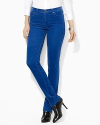 An essential pant features a slim, straight leg and a hint of stretch for a versatile, modern look.