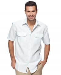 Wear it day or night, this Cubavera shirt will see you all the way through summer.