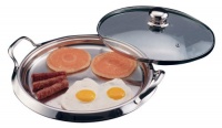 Chef's Secret 5-Ply Stainless-Steel Griddle with Glass Lid