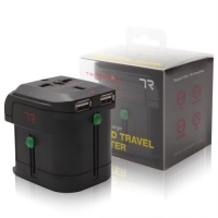 Tripshell WORLD TRAVEL ADAPTER - Built-in Dual USB Charger