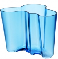 Iittala Aalto Vase, Turquoise, 4-3/4-Inch