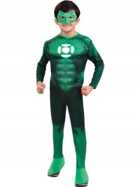 Green Lantern Child's Deluxe Hal Jordan Costume With Light Up Logo