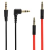 Chromo Inc. 2x Pack 3.5mm Auxiliary Cable, 1 Black Angled & 1 Red Flat Audio Music Aux NEW!