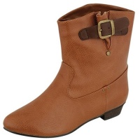 Breckelle'S Texas-16 Tan Ankle Booties, Size: 8.5 (M) US [Apparel]