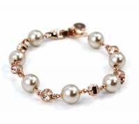 Givenchy Bracelet, Rose Gold-Tone Crystal and Pearl Flex Bracelet