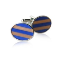 Fiber Optic Oval Cufflinks By Jewelry Mountain